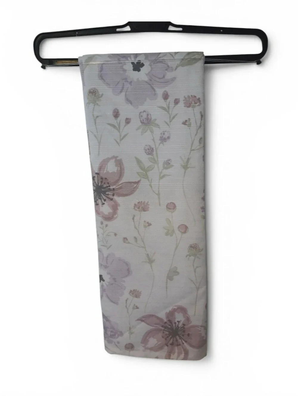 Nanette Lepore Lavender Floral Shower Curtain and Hooks- Purple & White